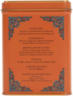Harney & Sons Caffeinated Hot Cinnamon Sunset Black Tea with Orange and Cloves Tin 20 Sachets (Pack of 1)
