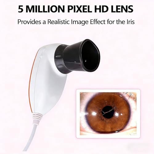 Iridology Camera Analyzer, 5.0 Mp USB Iriscope Iris Analyzer Iridology Camera, Eye Iridology Camera, HD 30x Iris Lens and Driver-Free Analysis Software