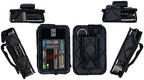 Premium Diamond Check Pattern Holster (with Belt Clip/Metal Loop/Lanyard) for Tandem Diabetes Care Insulin Pump T:Slim X2 (All Models) (Black)