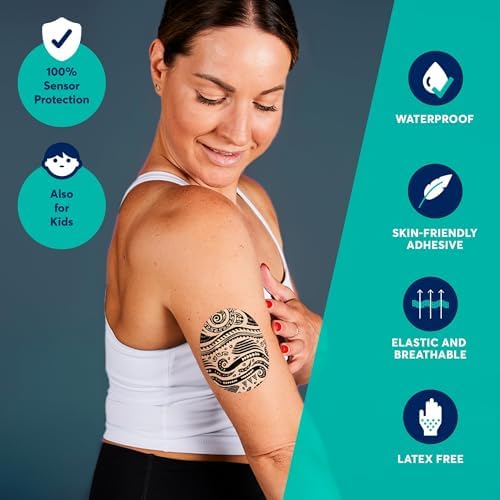 CureTape Adhesive Patches - Sensor Fixing - Adhesive Plasters for Adhesive Plasters for Libre, Libre 3, Dexcom and Medtronic Guardian Sensors - Sensor Cover Patch - Unique Variants (Mix)