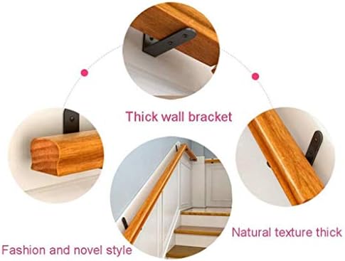 Handrail(30cm-600cm)-Complete Kit, Solid Wood Anti-Slip Stair Rail, Wall Mounted Home Indoor Loft Elderly Railings,Corridor Support Bar (Size : 600cm) (30cm)