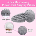 Colingmill 4 Pcs Lymphedema Axilla Pillow Masectomy Cotton Post Breast Operation Pillow for Sleeping Mastectomy Underarm Armpit Pain Relief Pure Color