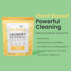 Orchard Laundry Detergent Powder Natural Deep Cleaning Laundry Powder for Sensitive Skin - Citrus - Plant Based Effective Ingredients - 90 Loads - Enzyme-Powered, Eco Friendly Detergent
