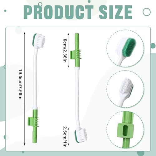Didaey 10 Pcs Suction Swab Toothbrush Care Disposable Oral Swab Suction Toothbrush for Machine Sponge Individually Wrapped for Elderly Adults Oral Dental Mouth Care (Green)