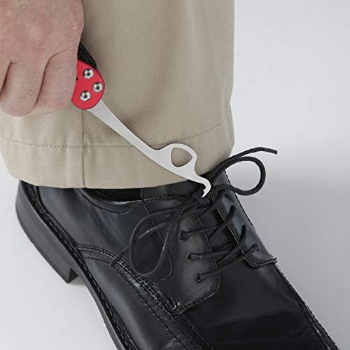 Vivi Zipper Pull and Button Hook Pocket Dresser and Dressing Aid for Assistance with Button Hooks, Zipper Pulls and Shoelaces
