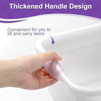 Honeydak 3 Pack Dish Pans for Kitchen Sink, 12 Quart Plastic Wash Basins Tub and Foot Bath for Soaking Feet, Rectangular White Wash Bucket for Washing Storage Cleaning Hospital Laundry Supplies