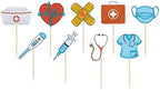 Gyufise 36Pcs Nurse Cupcake Toppers Nursing School Graduation Cupcake Picks for Medical Rn Nurse Grad Themed Birthday Party Cake Decorations Supplies