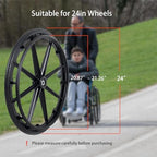 Wheelchair Cover Wheelchair Accessories 24in Wheelchair Push Rim Covers 1 Pair Non-Slip Wear-Resistant Hand Push Cover Wheelchair, Blue