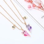 Friendship Necklace Cute Cat Jewelry for Women Bestie Birthday Valentine's Day Couple Trendy Fashion Creative Stylingchristmas gifts friendship gifts for women valentines
