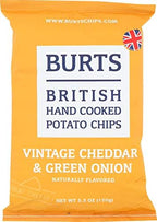 Burts Bees British Hand Cooked Potato Chips, Mature Cheddar & Green Onion, 5.3 ounce (pack of 10)