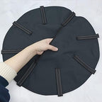 Wheelchair Spoke Guard with Storage Pocket Pouch for Wheelchair Wheels 24'' to Protect Fingers Black