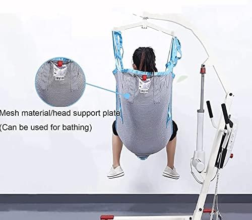Toileting Hoist Sling, Mesh Patient Full Body Lift Sling Divided Leg Shower Sling Medical Transfer Belt for Elderly Disabled