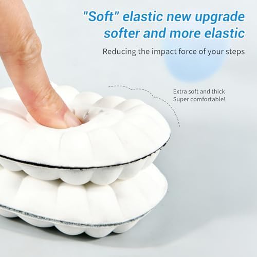 2026 New Steppers Insoles for Men & Women - 4D Cloud Comfort Memory Foam | Super Soft Shock Absorption, Anti-Fatigue & Breathable Design | Replacement Inserts for Work, Running (Black, Men's 8.5-9)