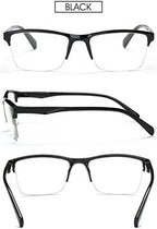 VEVESMUNDO Reading Glasses Men Women Rectangle Semi Rimless Modern Oversize Eyeglasses