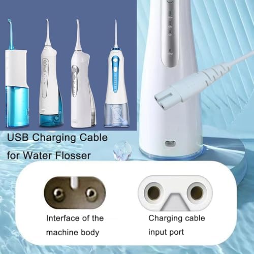 Water Flosser USB Charging Cable Replacement 2 Pack,5V Power Cord Compatible with Nicwell,Fairywill,Aquasonic,Nicefeel,Oralfree, MOSPRO,Cremax,Tovendor,Hangsun,Insmart,Zerhunt Oral Irrigators