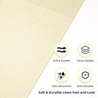 KAMMAK Dinner Napkins Disposable Beige Cloth like Paper Napkins with Pocket 100 Pack Folded Napkins Guest Hand Towel for Party Decoration, Wedding Reception, Bathroom and Kitchen (16.5 x 16.5 inch)