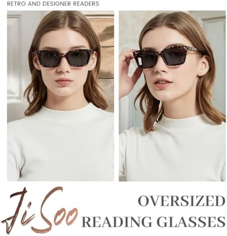 Oversized Reader Sunglasses Women Square Reading Sunglasses for Women, Stylish Large Reader Sunglasses Women UV400