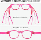 CessBlu 6 Pack Screwless Non-Metal Spring Hinges Reading Glasses Women Funky Readers +1.25
