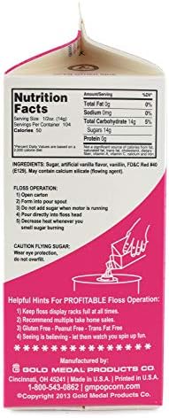 Gold Medal 3208 Bubble Gum Flossugar, 3.25 lb Carton