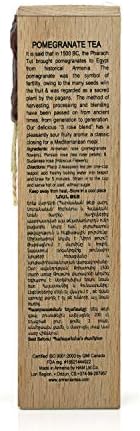 Ancient Herbals Pomegranate Tea – 100% Natural Wild Crafted Loose Leaf Herbal Tea in a Wooden Box | Premium – Wellness – Artisan – 25 g