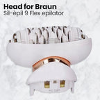 Anakel Home Hair Removal Head Replacement 81719648 Compatible with Braun Epilator Silk-épil 9 Flex, Type 5380 | for Models 9001, 9002, 9003, 9010, 9020, 9030, 9100, 9200, 9300