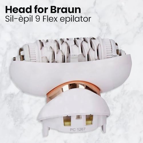 Anakel Home Hair Removal Head Replacement 81719648 Compatible with Braun Epilator Silk-épil 9 Flex, Type 5380 | for Models 9001, 9002, 9003, 9010, 9020, 9030, 9100, 9200, 9300