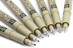 Sakura Pigma Micron pen 08 Black felt tip artist drawing pens - 8 pen set