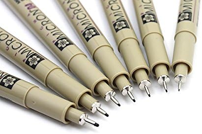 Sakura Pigma Micron pen 08 Black felt tip artist drawing pens - 8 pen set