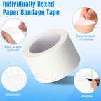Nuanchu 36 Rolls Paper Surgical Tape 1 Inch x 10 Yards Medical Tape Suitable for Sensitive Skin Breathable First Aid Adhesive Surgical Ideal for Securing Gauze and Dressings Bandage (White)