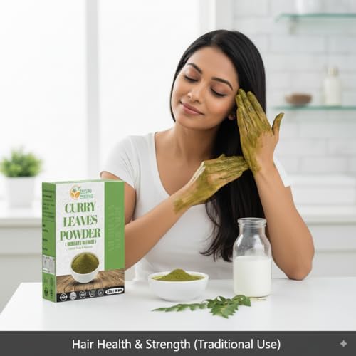 Curry Leaf Powder 100% Natural Grown Dried 5.3 oz | Promotes Hair Growth Formulation | Strong Hair | Hair Volume | Thicker Hair No Chemical by Herbs Botanica