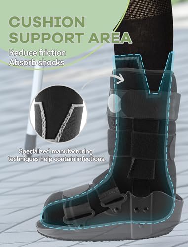 SONORAN Walking Boot Socks Bamboo Viscose (2 Pairs) Lightweight Replacement Sock Liner for Medical Tube Cast Socks