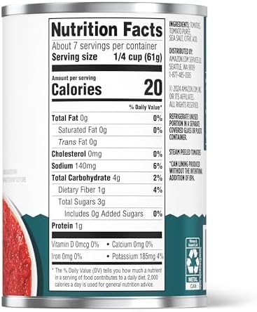 Amazon Grocery, Crushed Tomatoes in Purée, 15 Oz