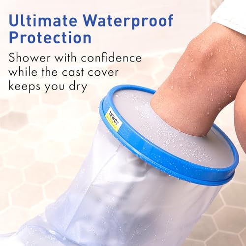 TKWC INC Water Proof Leg Cast Cover for Shower - Watertight Foot Protector (Extra Wide XL)