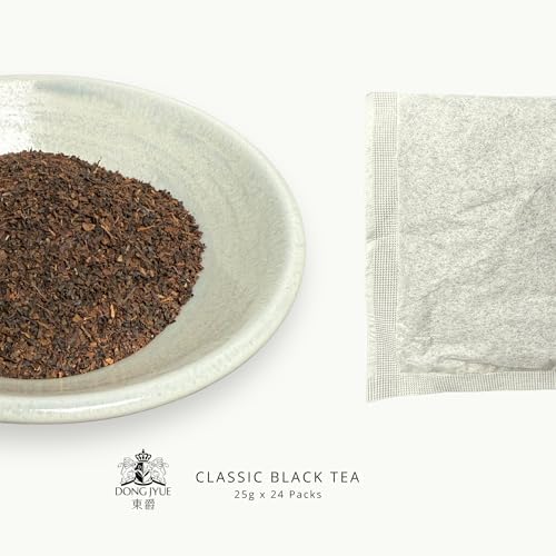 Dong Jyue Classic Black Tea, Commercial-Use Tea Bags, 25g Large Bags, 24 Count (Pack of 1), Taiwanese Black Tea for Milk Tea & Bubble Tea | Enjoy Hot or Iced | 21.16 oz / 600g Total