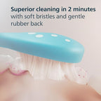Philips Sonicare for Kids 7+ Genuine Replacement Toothbrush Heads, 2 Brush Heads, Turquoise and White, Standard, HX6042/94