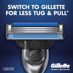 Gillette Mach3 Shaving Razor for Men, 1 Razor Gillette 3-Blade Handle for Men’s Grooming, 10 Razor Blade Refills, Lubrication Strip