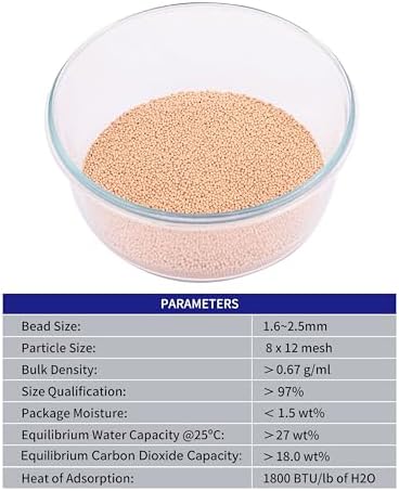 HFS(R) Molecular Sieve Zeolite 8X12 Mesh Desiccant Beads Reusable (500g, 10A/13X)