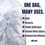 Plasticplace W55HDC1 55-60 gallon Trash Bags │ 12 Microns │ Clear High Density Garbage Can Liners │ 36” x 60” (200Count)