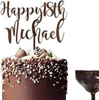Custom Happy Birthday Cake Topper – Name, Age for Any Celebration
