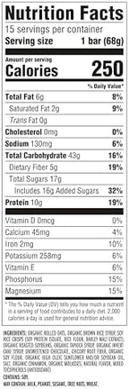 CLIF BAR - Energy Protein Bars - Chocolate Chip - Made with Organic Oats - Energy Bars - Non-GMO - (15 Pack)