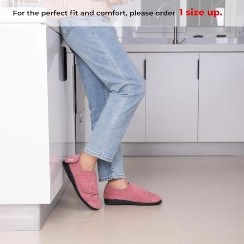 HomeTop Women's Adjustable Comfort Slippers with Memory Foam House Shoes
