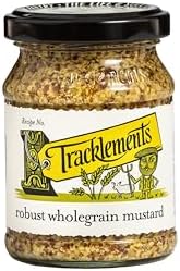 TRACKLEMENTS - Robust Whole Grain Mustard - Condiments for Recipes, With Yellow Mustard Seeds - Perfect for Cheese Sauce & Mashed Potatoes - Gluten Free, VEGAN, Non-GMO - 4.94oz Jar