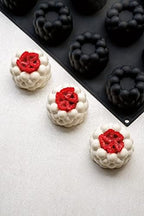 Pavoni PX4392 Pavoflex Silicone Baking Mold Freezing Mould with 12 Bubbly Round Cavities, Each 2.95 Inch Diameter x 1.77 Inch High