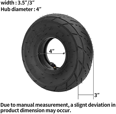 RUTU (2 Pack)3.00/3.50-4 Replacement Tire & Inner Tube with TR87 Bent Angled Valve Stem for Razor Pocket Rocket E300 & E325 Ezip Scooter Go Kart Mini Pocket Chopper Goped Bike