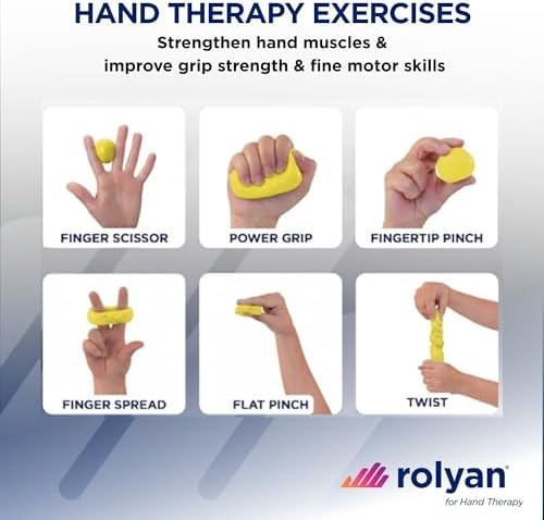 Sammons Preston 63833 Master Therapy Putty for Physical Therapy Exercises, 2 Ounces, Yellow, Soft, Pack of 10