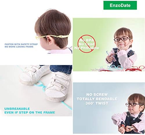 Baby Glasses Size 37/15 No Screw Safe Bendable with Strap Flexible