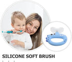 Ipetboom U-Shaped Kids Toothbrush: Extra Soft Silicone Baby Toothbrush - Manual Whole Mouth Training Brush - Fun Dinosaur Design for Toddlers & Preschoolers
