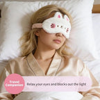 PERFECTSIGHT Sleep Eye Masks, Cute Sleep Eye Cover Lightweight Adjustable Eyeshade Mask Cover for Women Men Sleep Travel Nap, Bunny