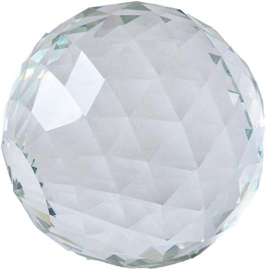 Clear Cut Crystal Sphere 50mm Faceted Gazing Ball Glass Ball Prisms Suncatcher Home Hotel Photography Décor