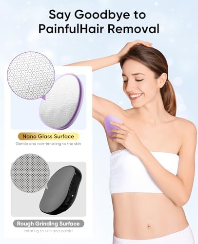 Crystal Hair Remover for Women and Men, Reusable Crystal Hair Eraser Magic Painless Exfoliation Hair Removal Device, Epilator Device for Legs Back Arms